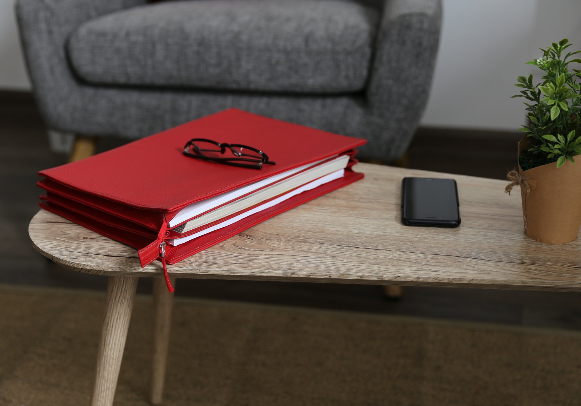 Document case - 3 compartments