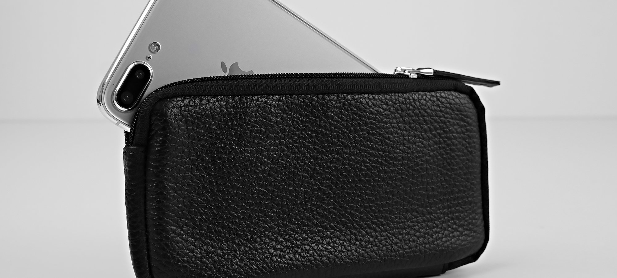 iPhone 8 Plus 拉链柔软皮套