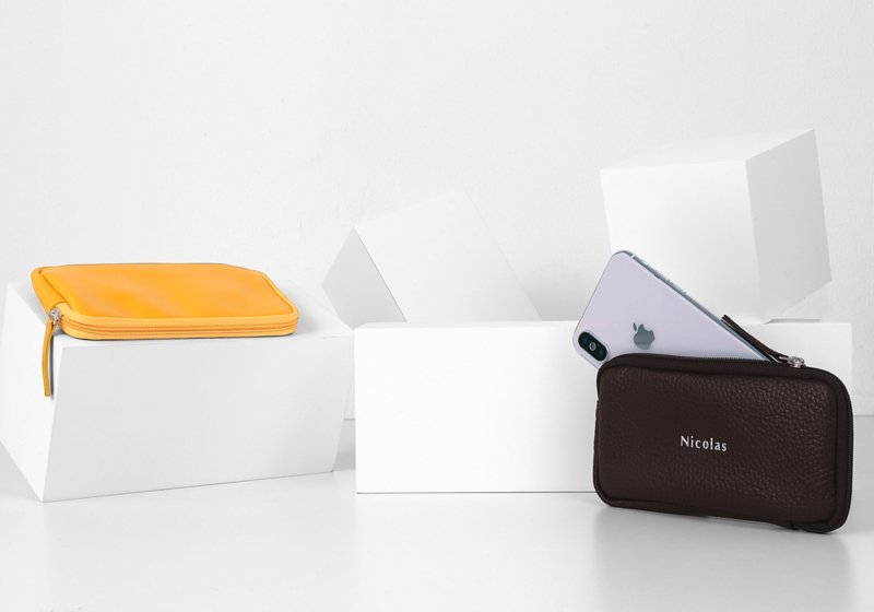 Carteira com fecho para iPhone XS