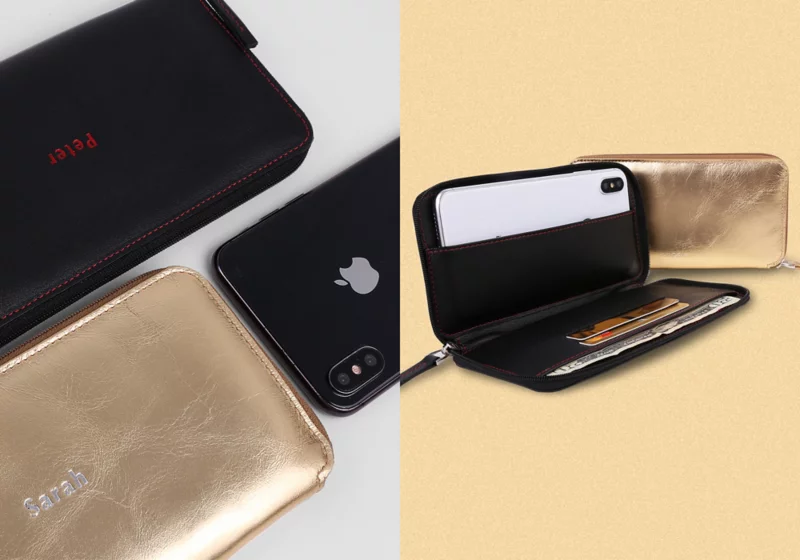 Billetera con cremallera para iPhone XS Max