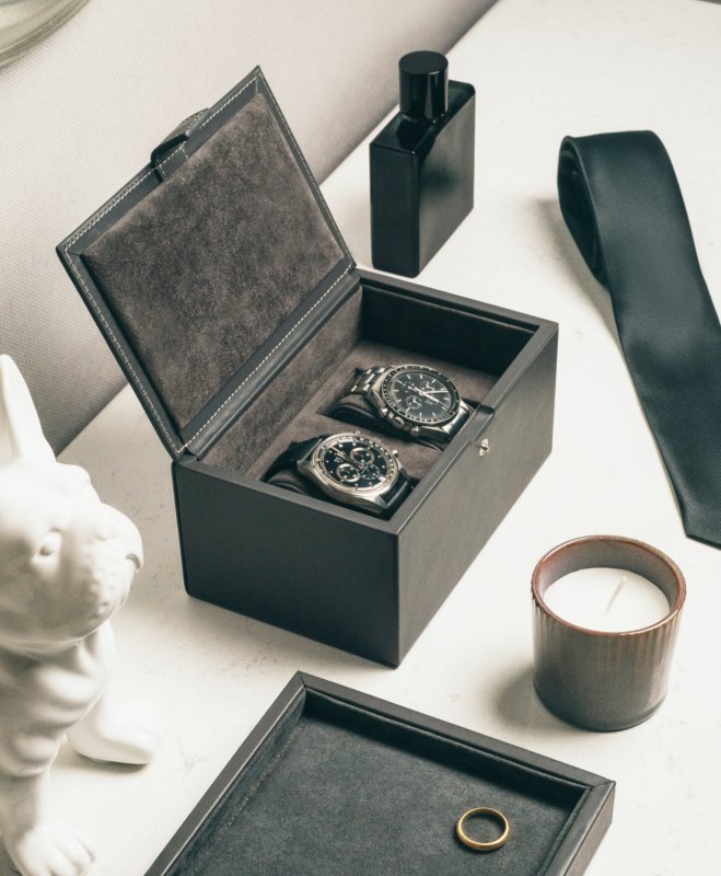 Luxury Goods By JB® Luxury Watch Box 3 Pieces – Watch Box – Watch Pouch