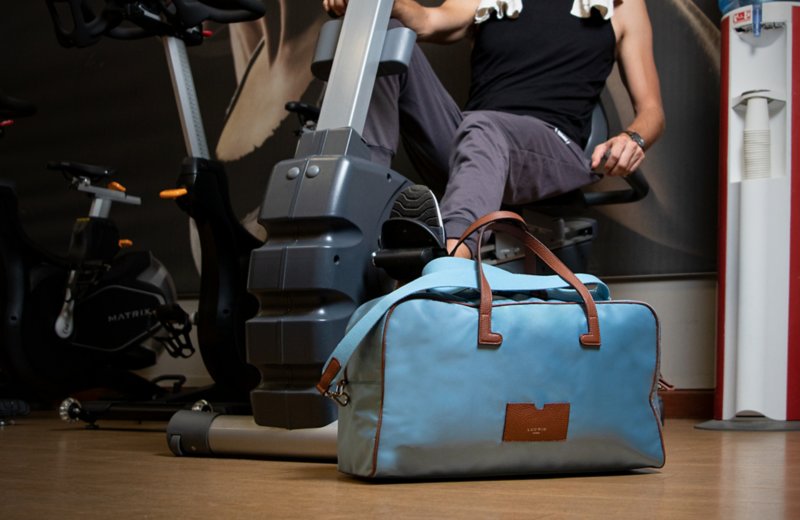 Leather & Nylon Travel Bag