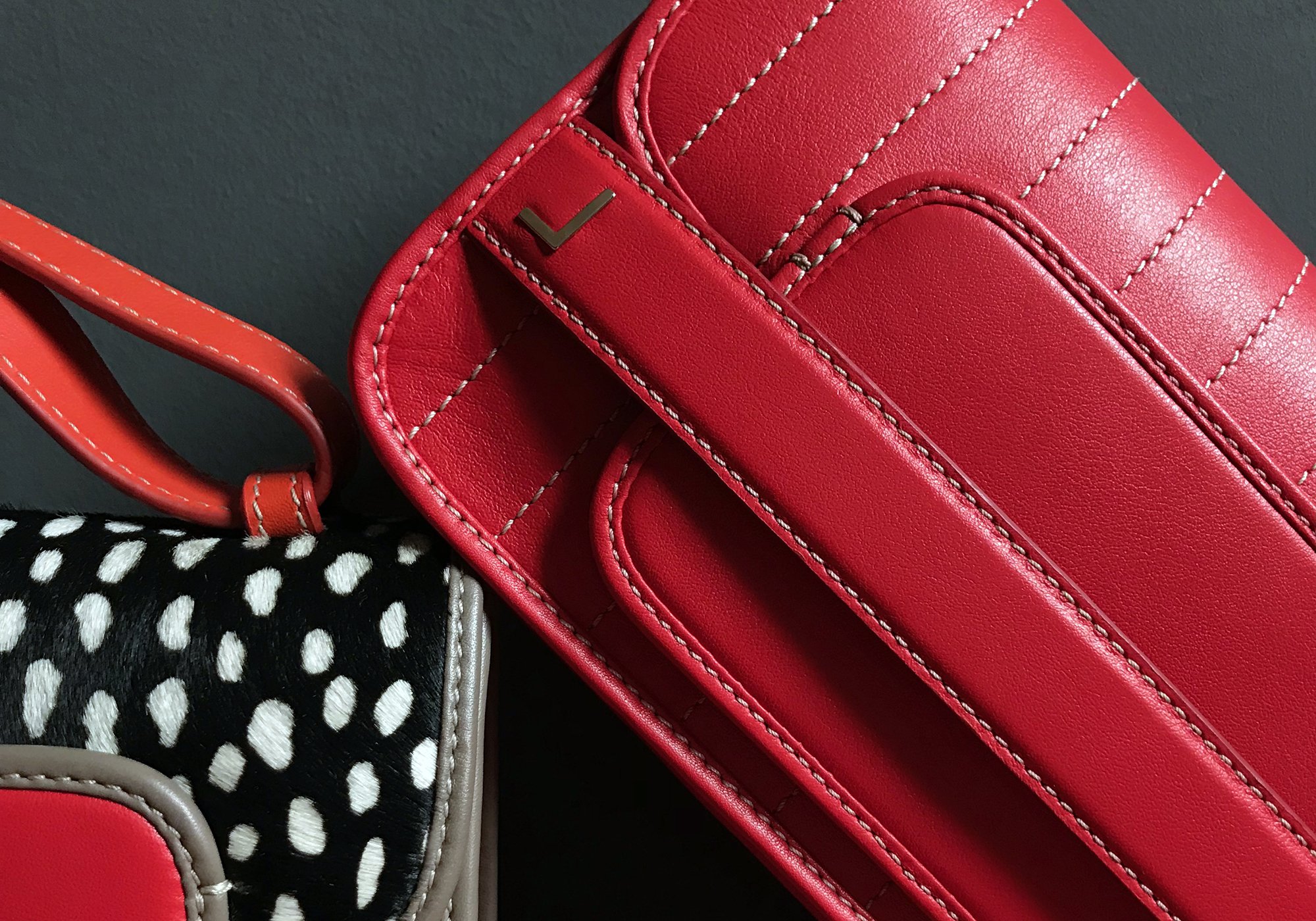 Clutch bag pin stripe style