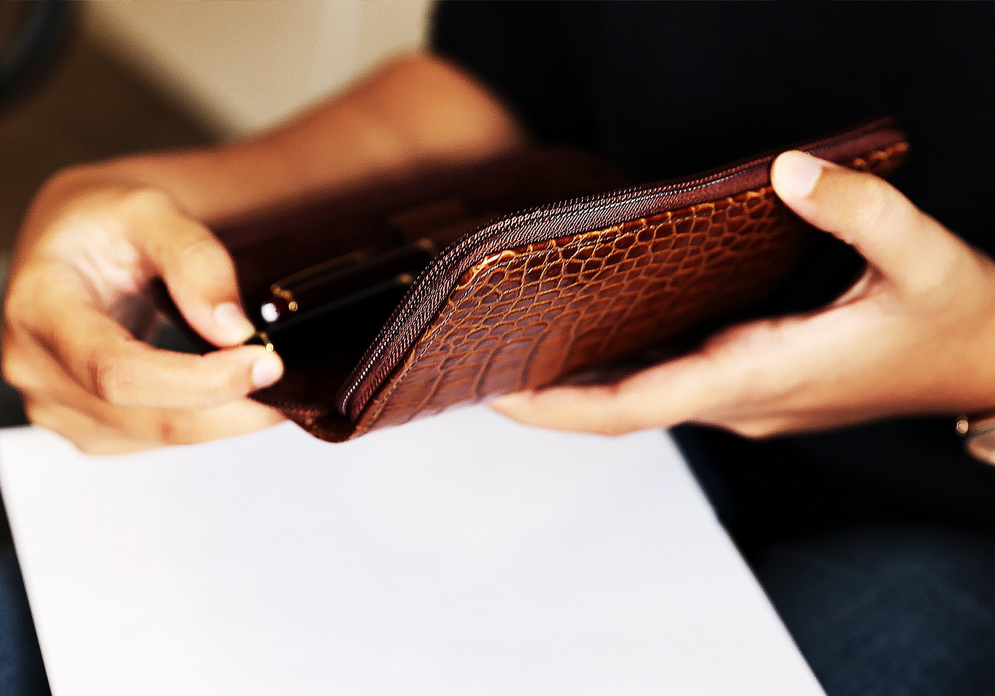 Étui 3 stylos zippé