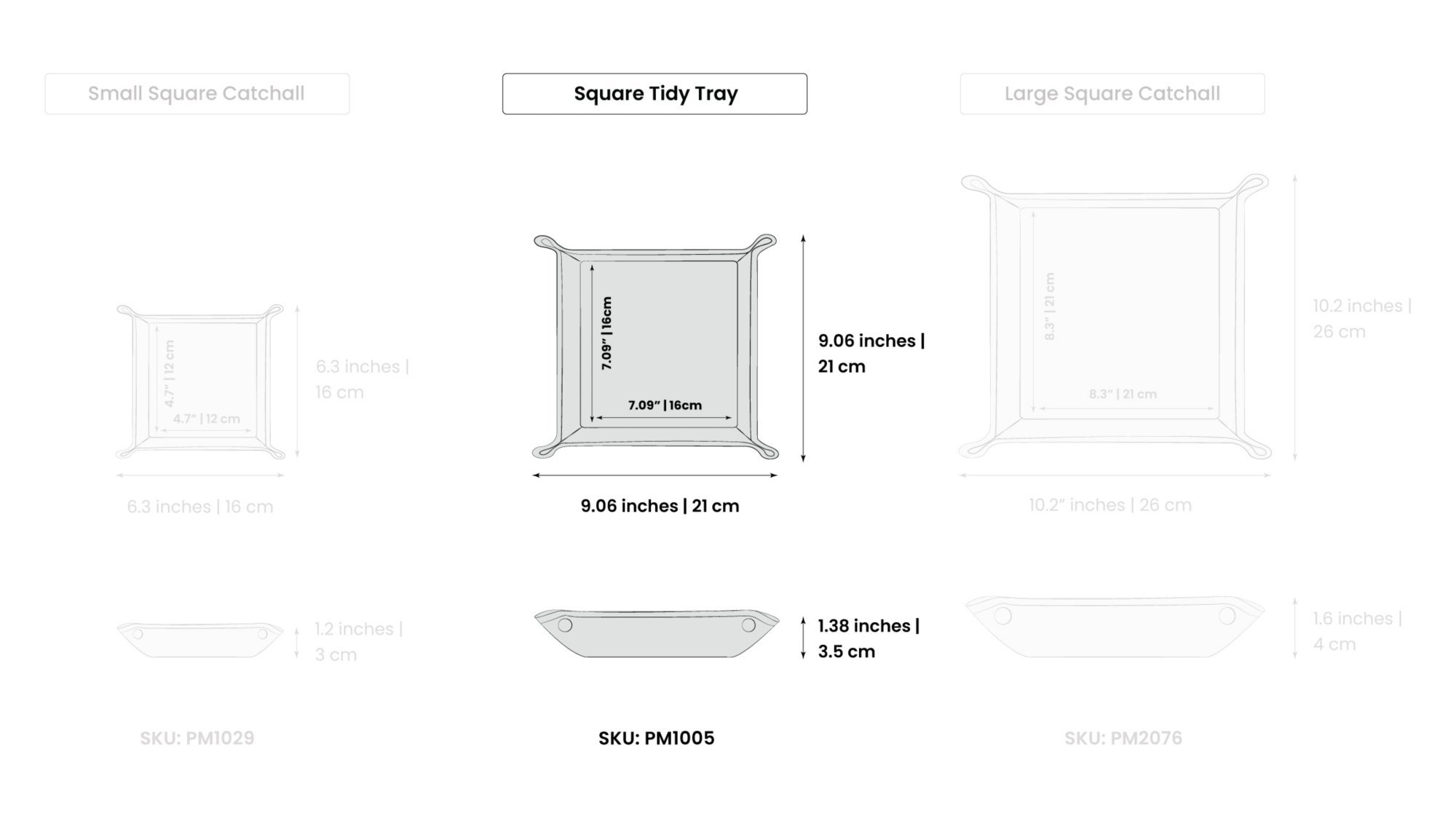 Square Tidy Tray