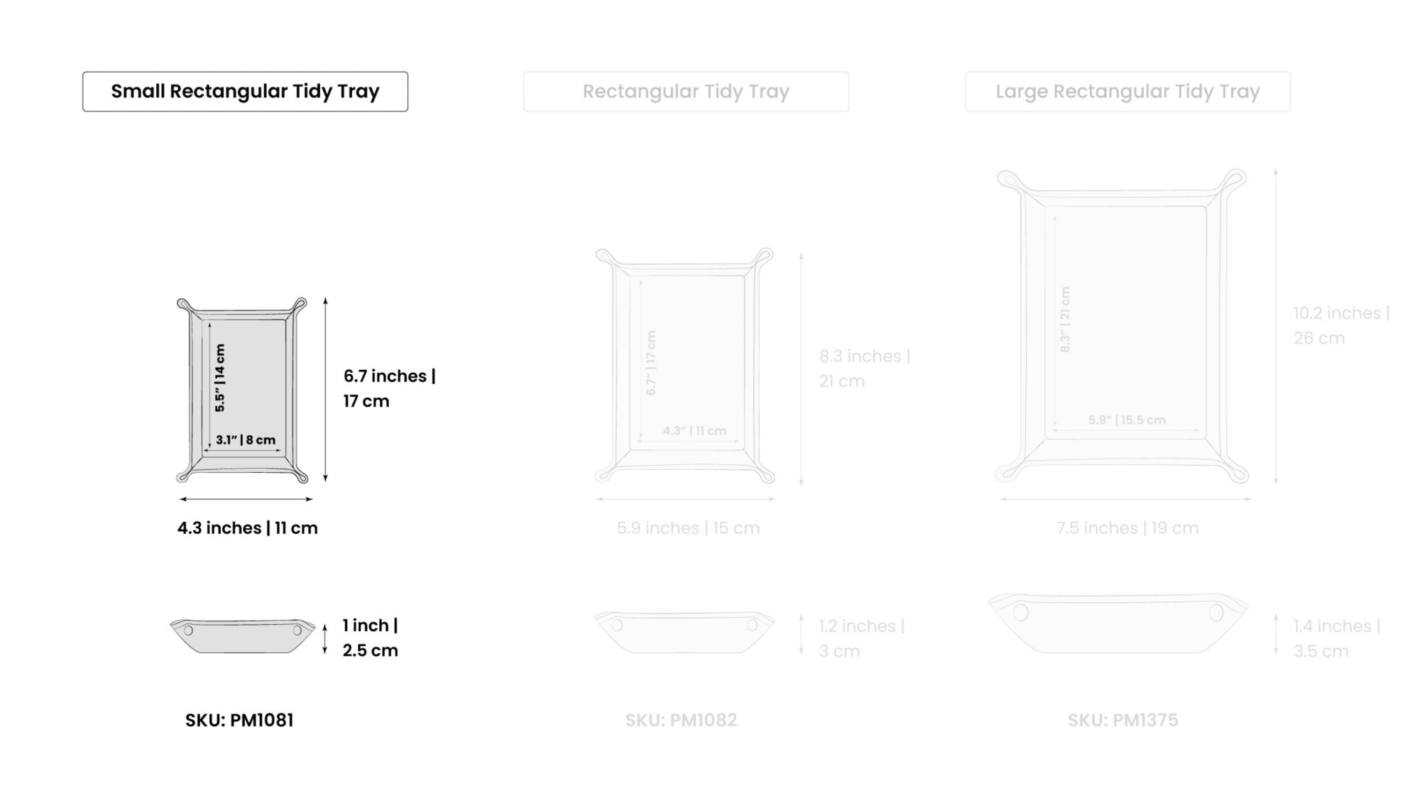 Small Rectangular Tidy Tray