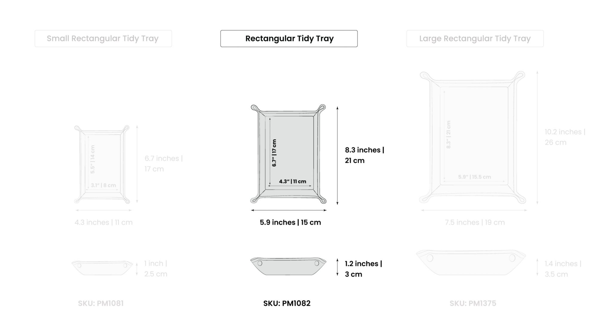 Rectangular Tidy Tray