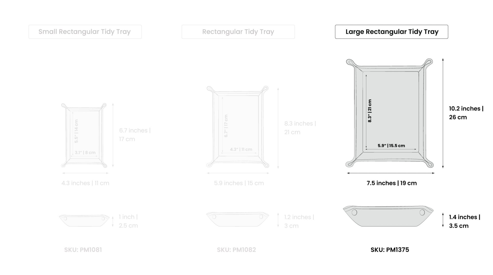 Large Rectangular Tidy Tray