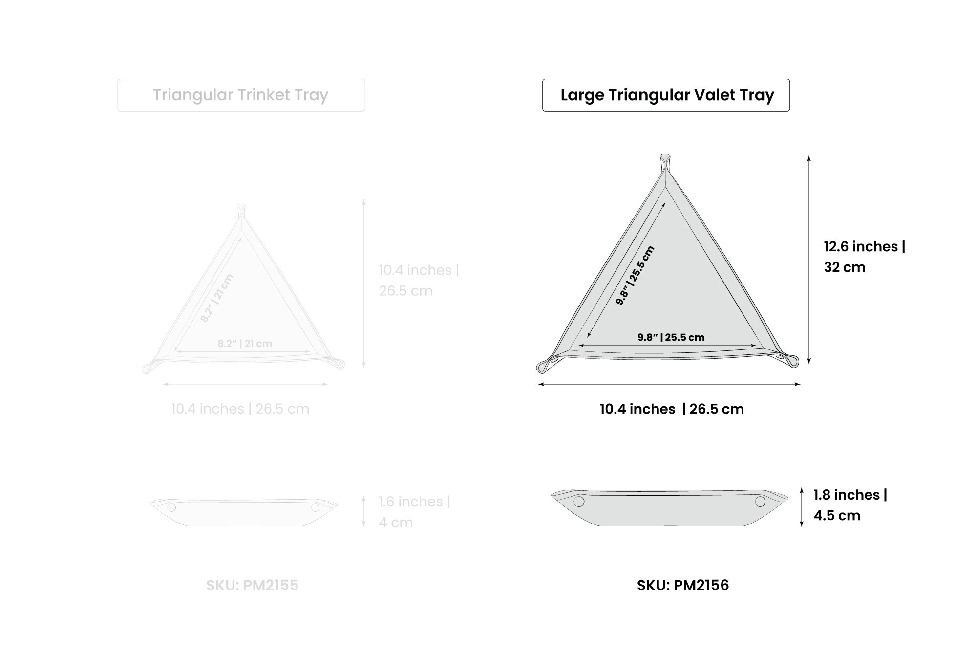 Large Triangular Valet Tray