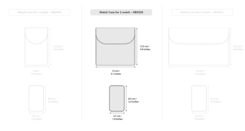 Soft Luxury Watch Holder for 2 Watches
