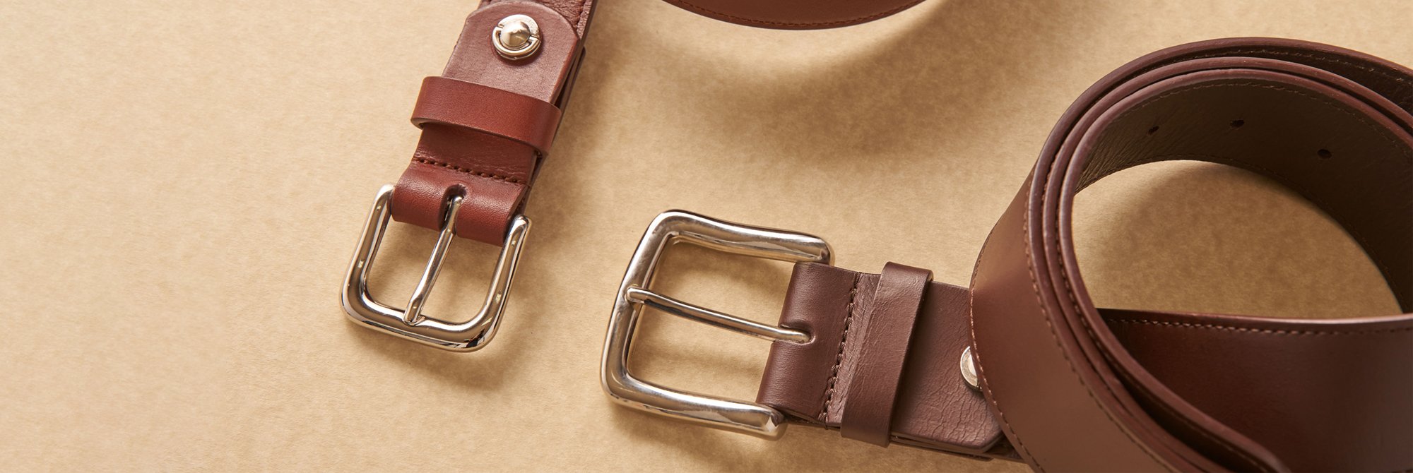 Elegant leather belts