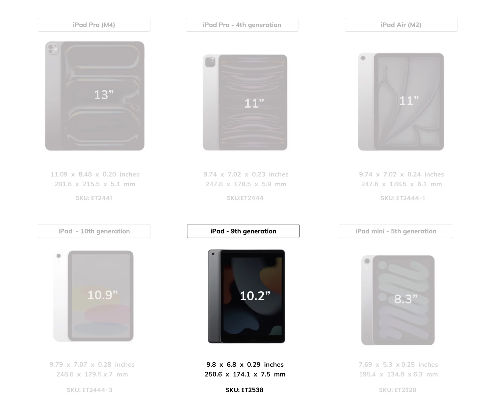 Custodia per iPad di 9a generazione