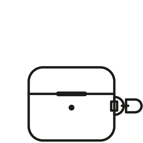 Leather AirPods cover with carabiner clip