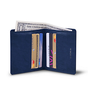 Lucrin Kreditkartenhülle Brieftasche Für 12 Kreditkarten Glatt Leder Hülle 