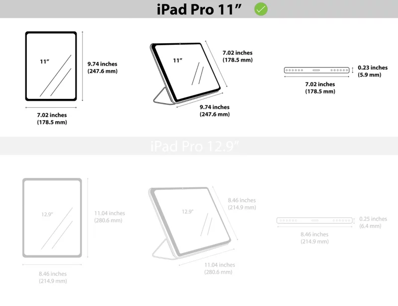 Magnethülle für iPad Pro 11" (4. Generation - 2023)