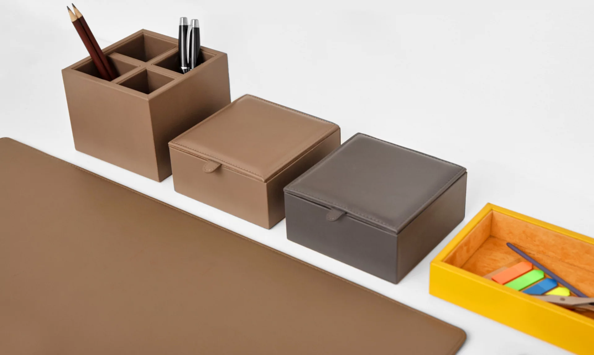 Leather Storage Boxes