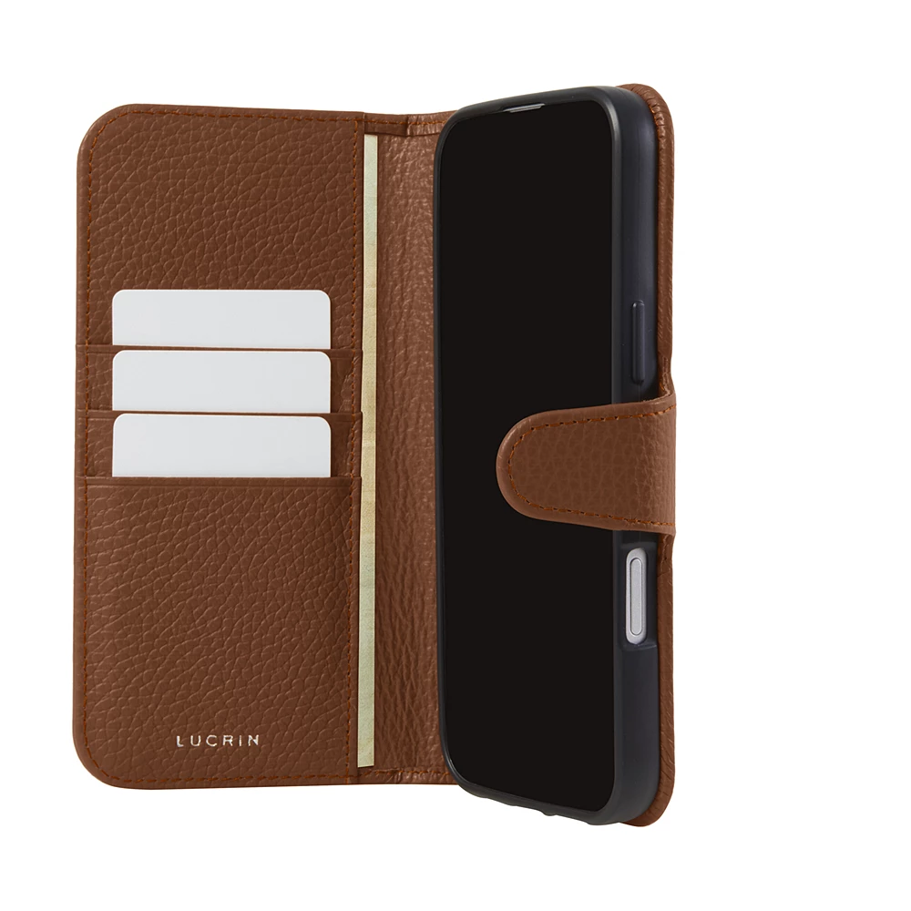 （新品）LUCRIN 革製　携帯ケース - iPhone 16 Pro Max Custom iPhone 16 Pro Max Leather Wallet Case | Lucrin Geneva US
