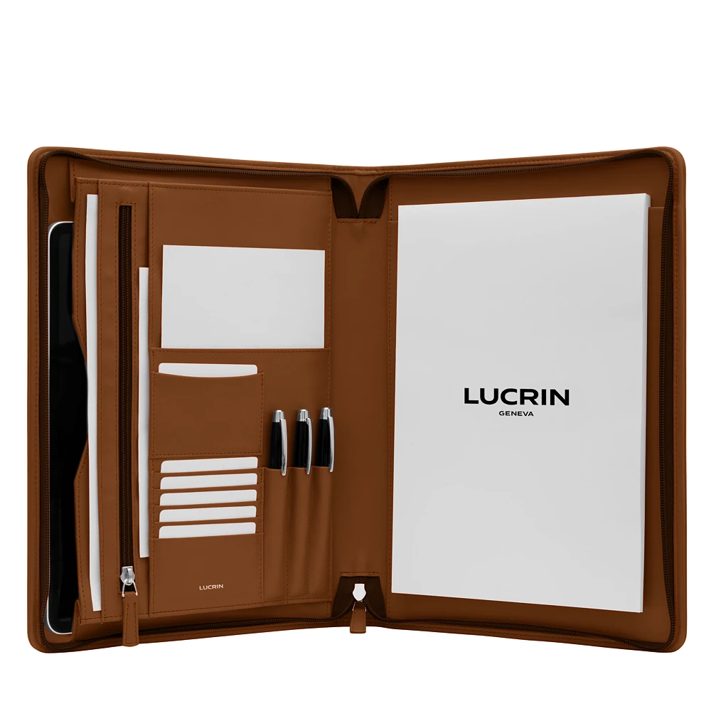 LEXON A4ドキュメントホルダー、ボールペン、A4サイズメモ帳付き A4/USレター対応ジップドキュメントホルダー | LUCRIN