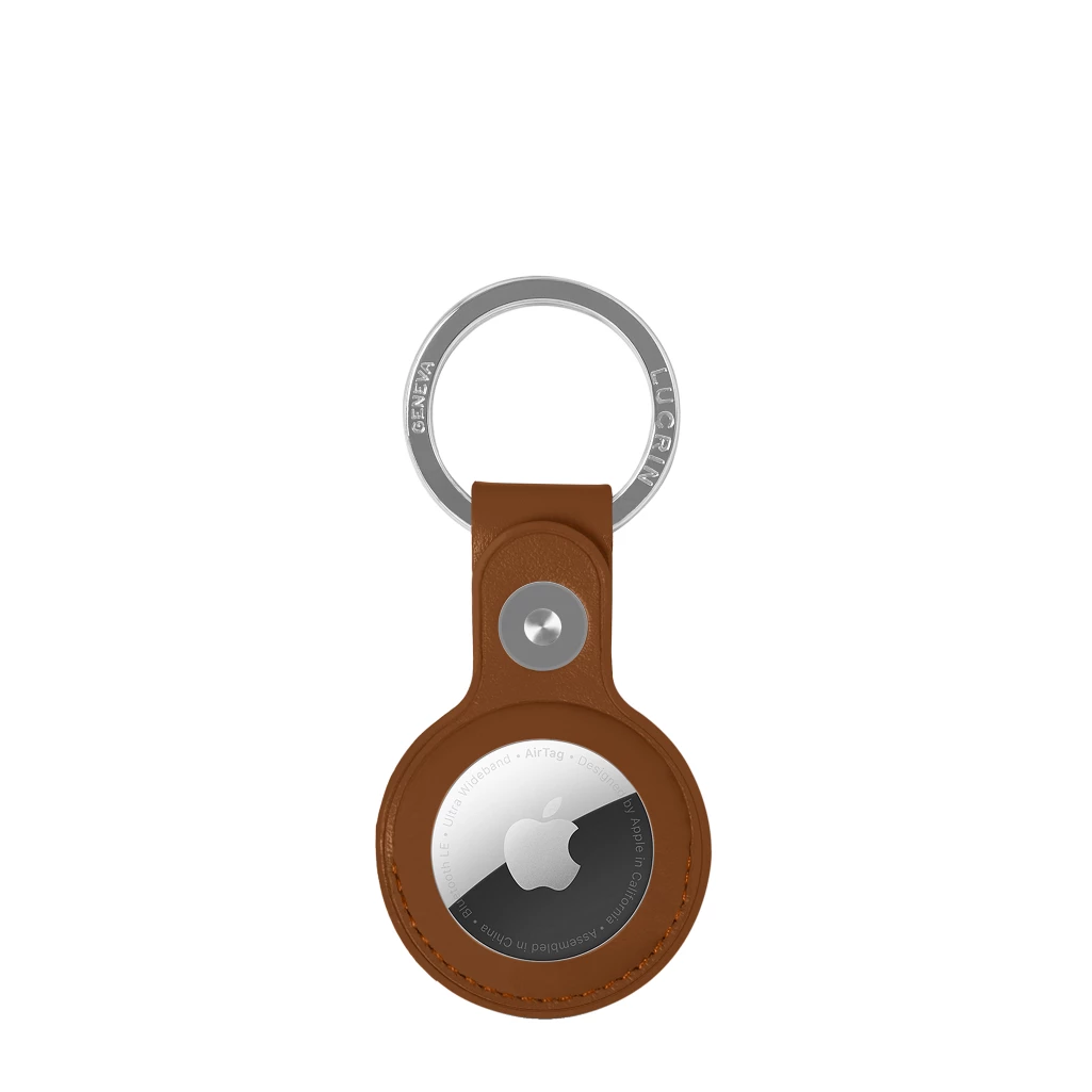 Leather AirTag Keychain - Customizable | Lucrin Geneva US