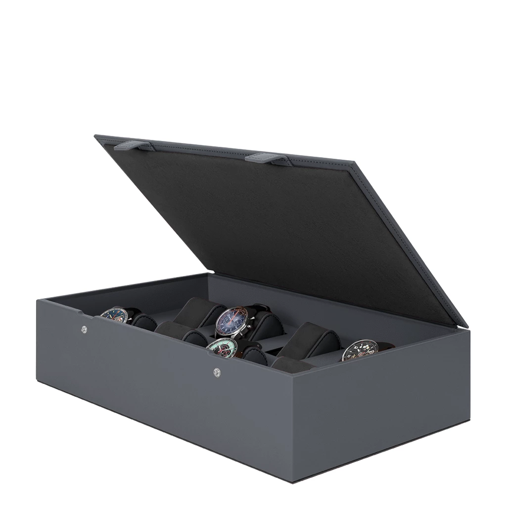 Customizable Watch Box for 8 Watches - Leather | Lucrin Geneva US