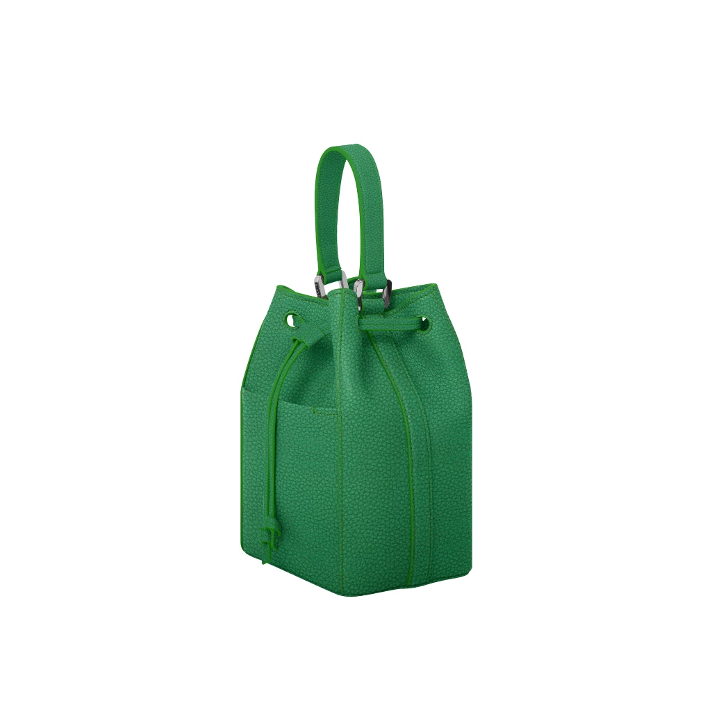 Mini leather bucket bag