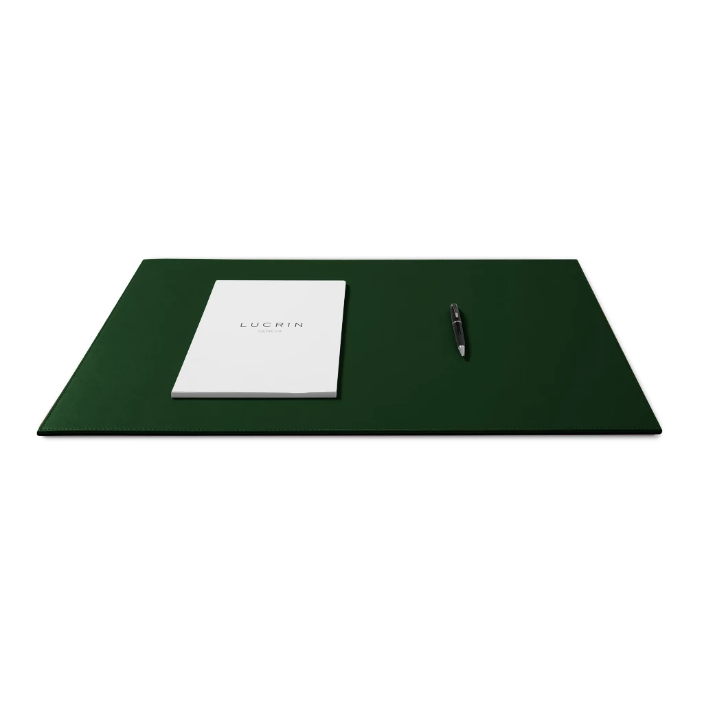 Rigid Conference Pad 29.5 x 17.7 inches - Dark Green - Smooth Leather