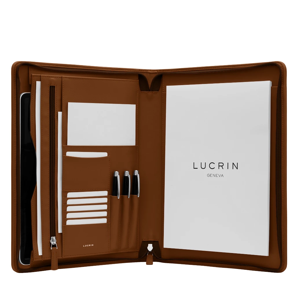 Custom A4 Leather Document Holder | Lucrin Geneva US