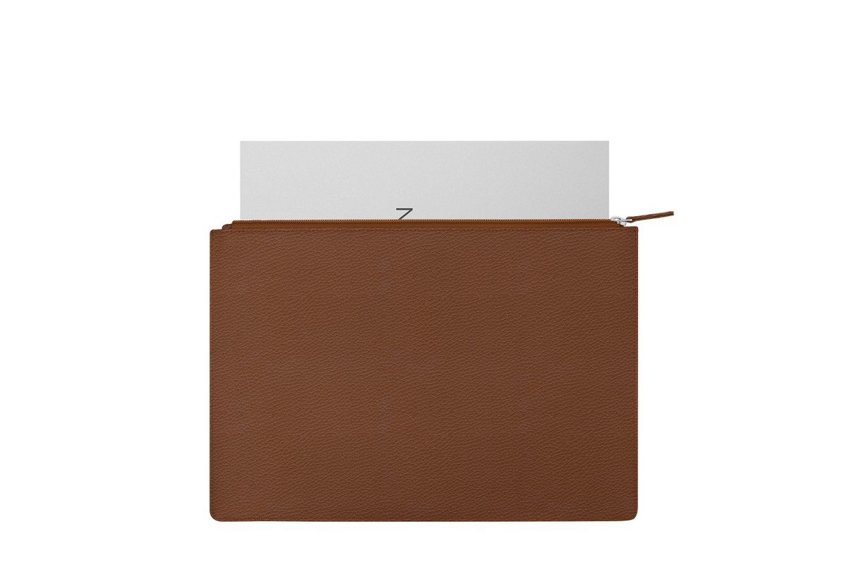 Brown leather document case Sydney