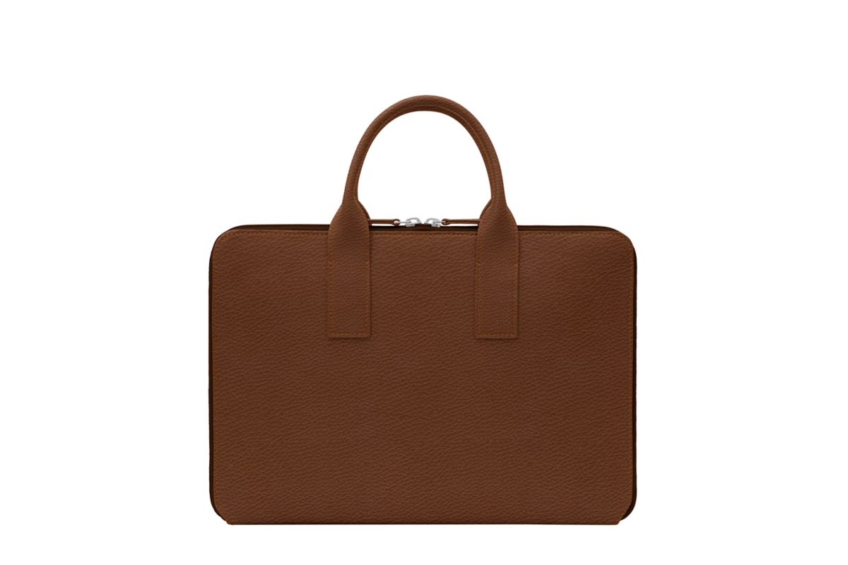 | Leder Laptop-Hülle mit Griff für MacBook Neo | LUCRIN - Cognac ...
