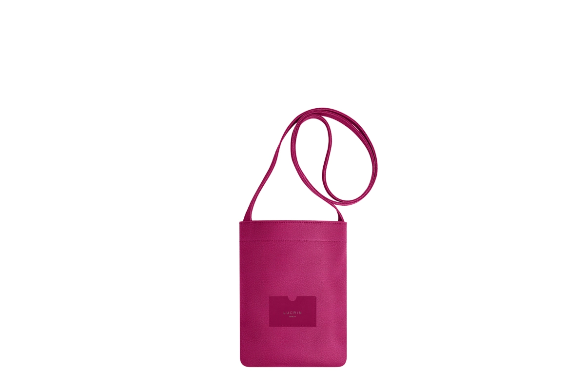 On The Go Crossbody Bag - Fuchsia - Granulated Calf Leather main product photo