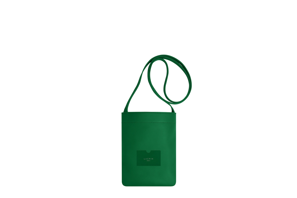 On The Go Crossbody Bag - Light Green - Calf Leather main product photo