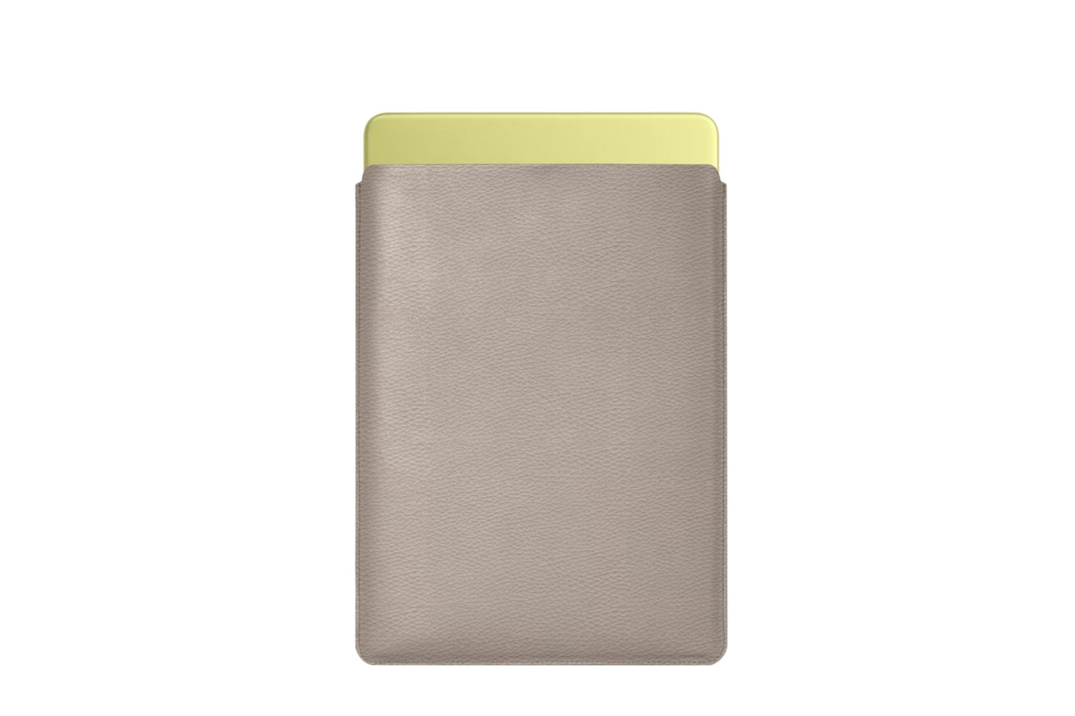 Leather Classic Sleeve for MacBook Neo | LUCRIN - Light Taupe - Pebbled ...