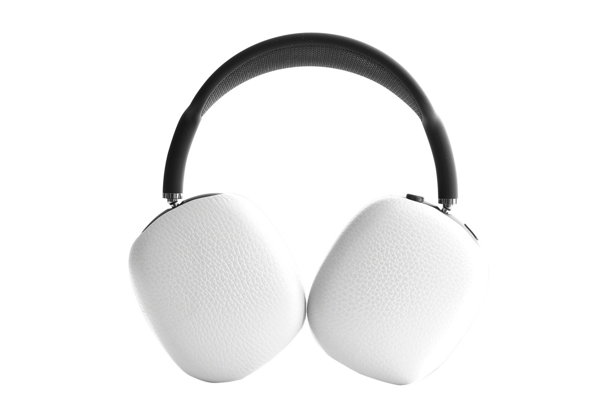 Airpods Max Leather Covers - White - Granulated Leather