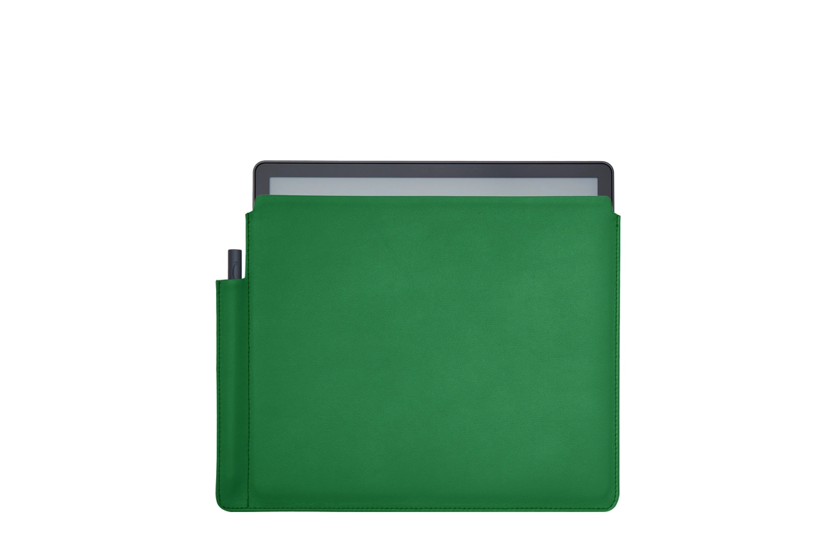 Kindle Scribe Sleeve with Pen Slot - Light Green - Smooth Leather main product photo