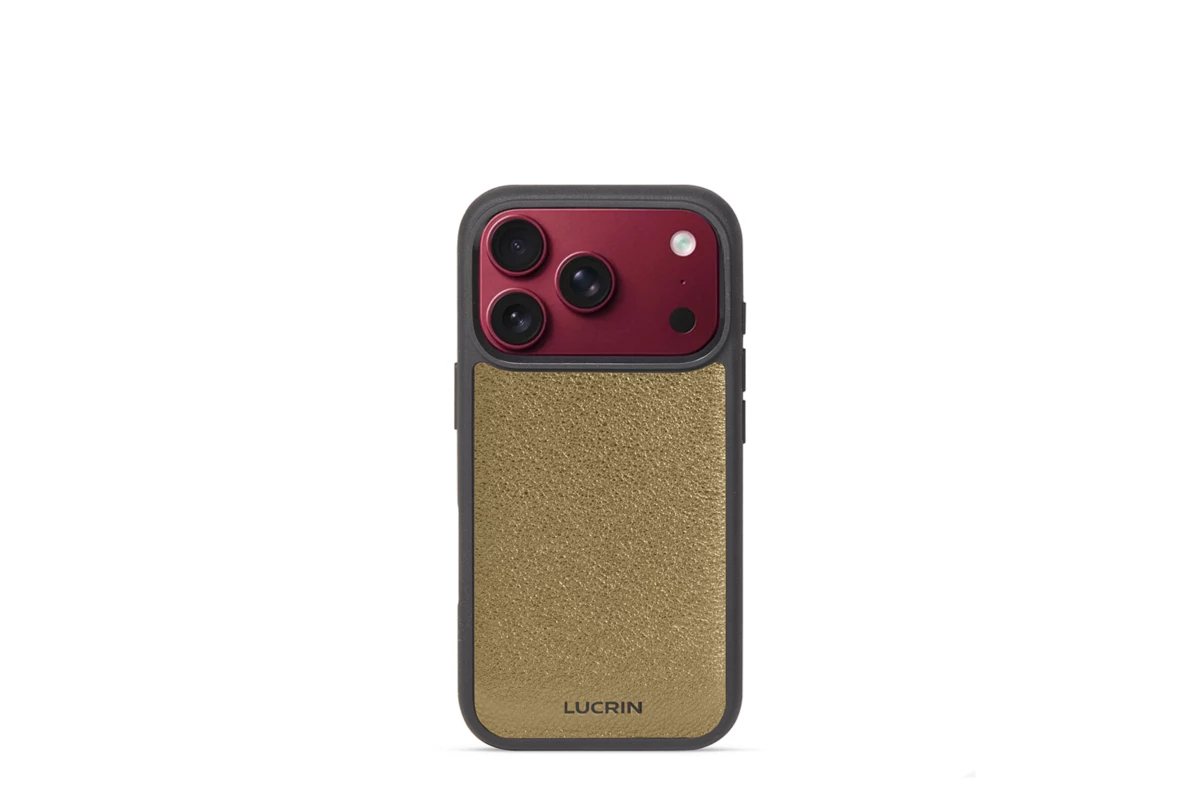 Max P Model iPhone 18 Pro Max Leather Back Cover | MagSafe Case - Golden - Metallic ...