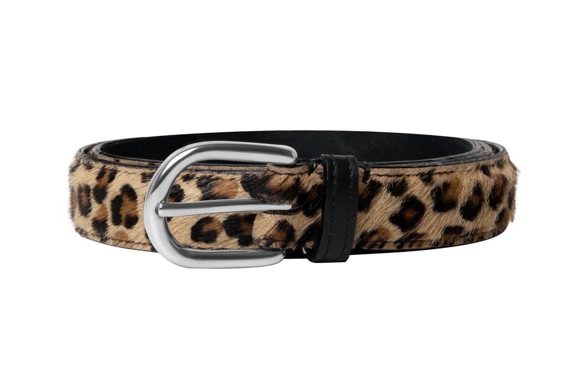 Lep 001 Belt for Women in pony hair | LUCRIN Geneva - Leopard - Hair-on-Hide ...