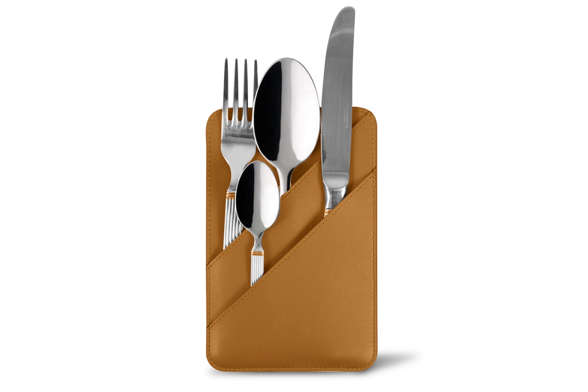 Cutlery Pouch - Natural - Smooth Leather main product photo