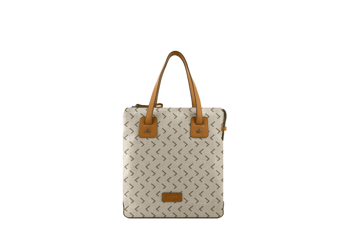 Tote canvas bag - LO - Light Taupe - Natural - Jacquard Canvas main product photo