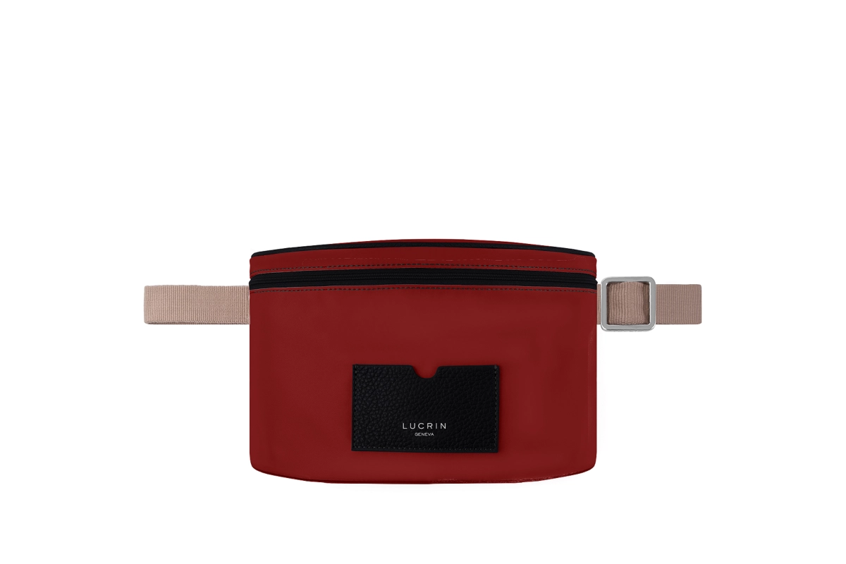 Fanny Pack - LT - Black-Burgundy - Premium Nylon main product photo