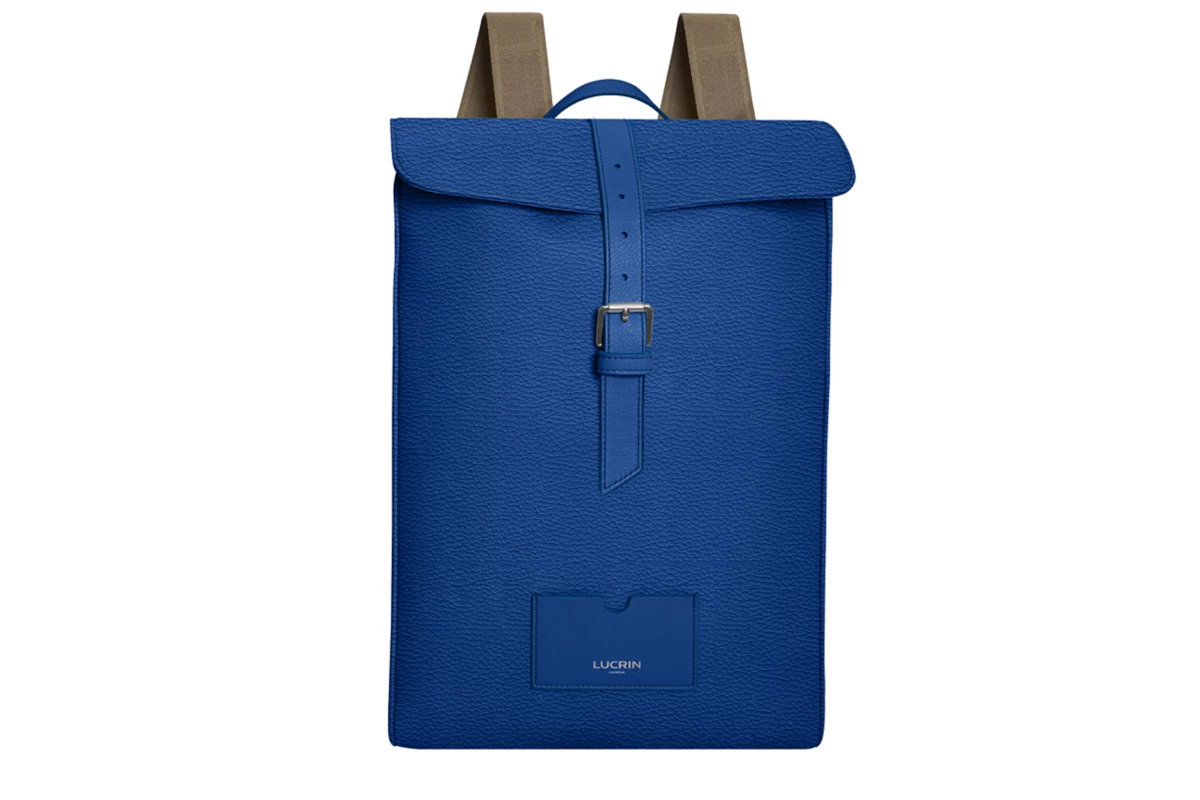 | Luxury City Backpack - Royal Blue - Pebbled Leather
