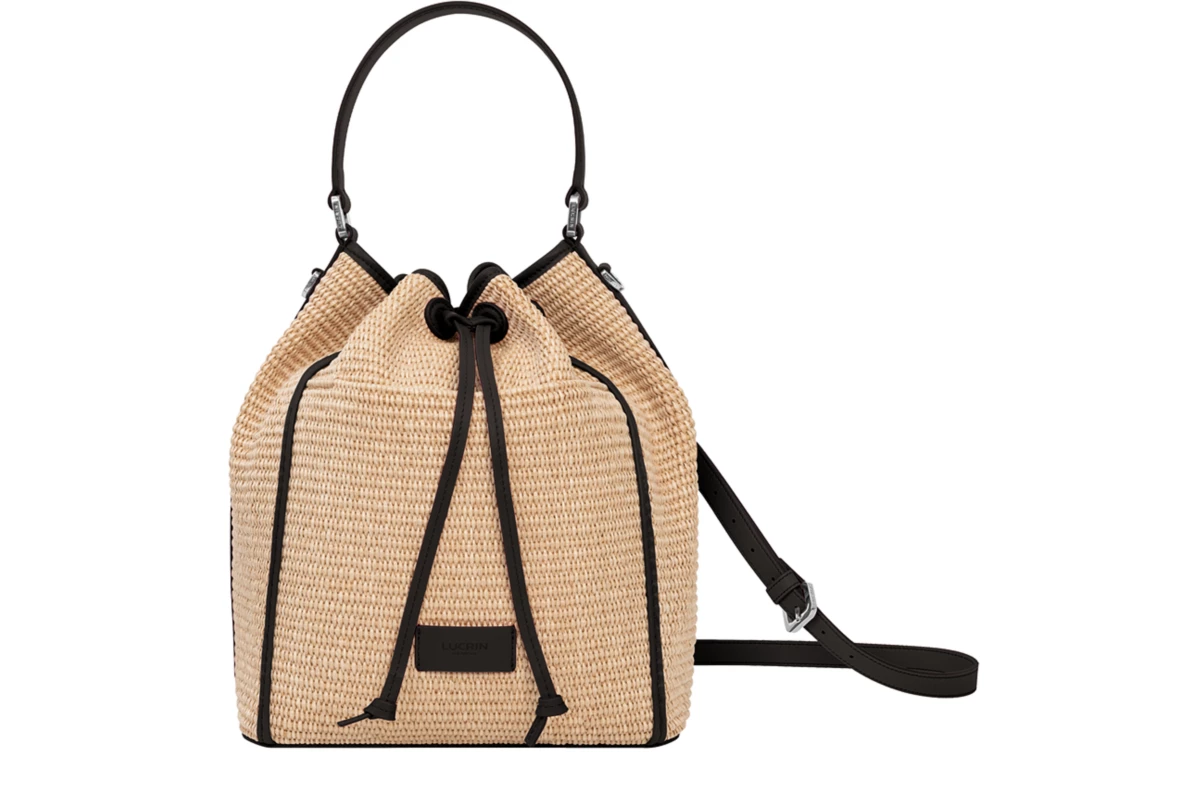 | Raffia Bucket Bag | Raffia Summer Bucket Bag LUCRIN - Dark Brown ...