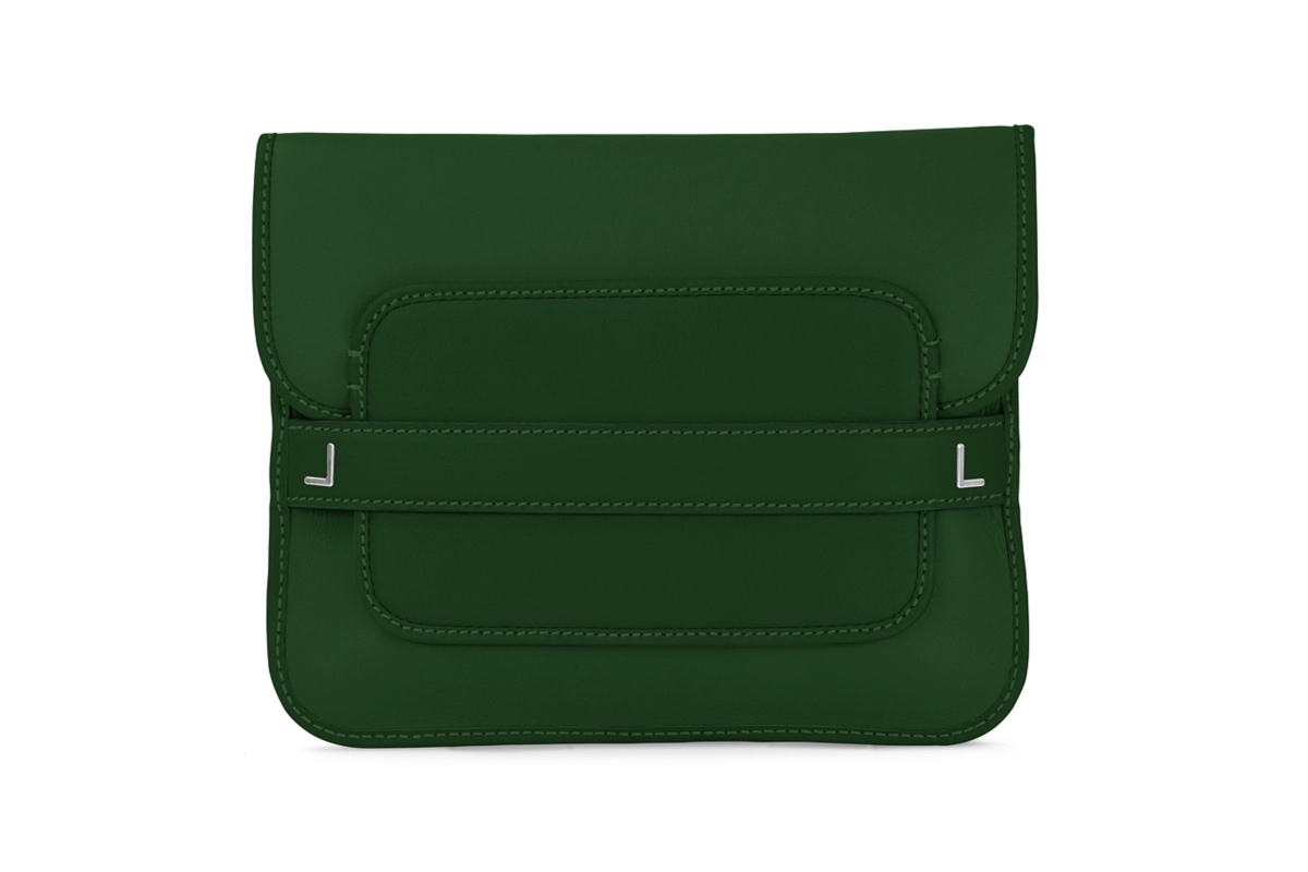 Evening Clutch Bag - MV - Dark Green - Smooth Leather main product photo