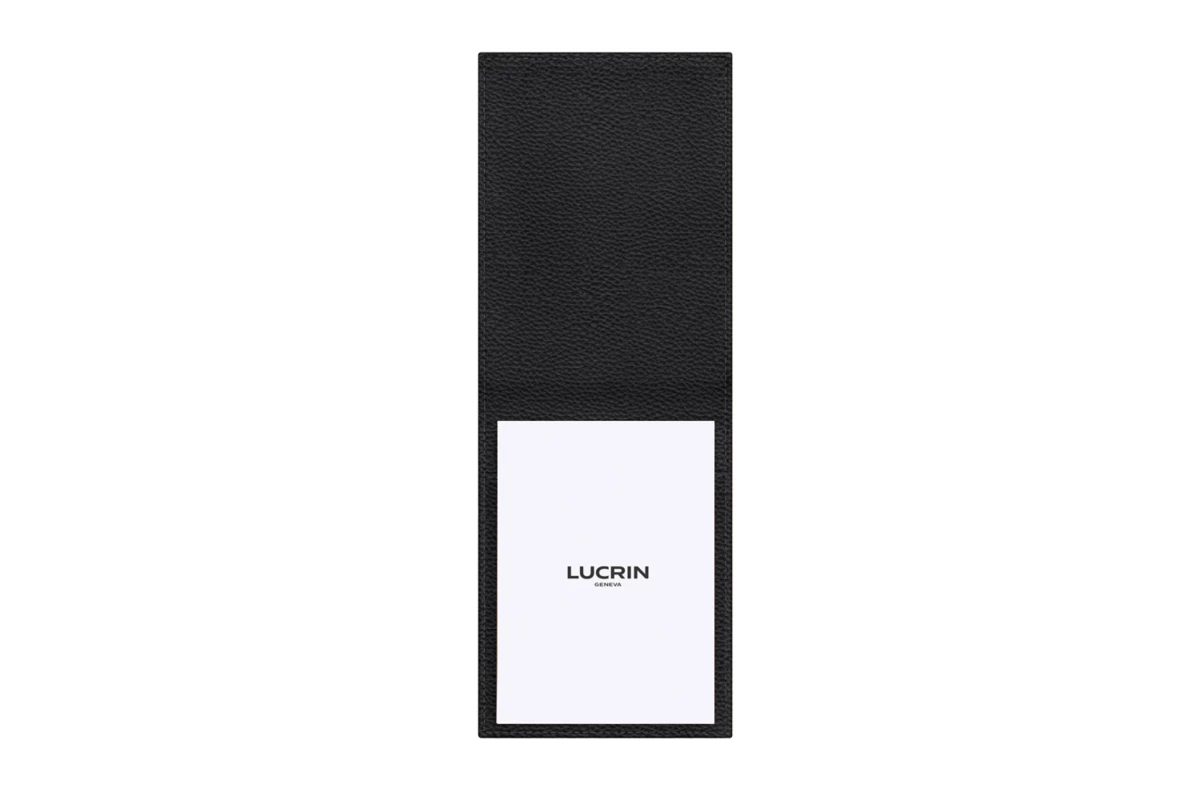 | Leather Notepad A6 | LUCRIN Writing Pad - Black - Pebbled Leather