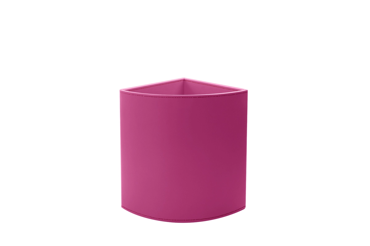Corner bin - Fuchsia - Smooth Leather main product photo