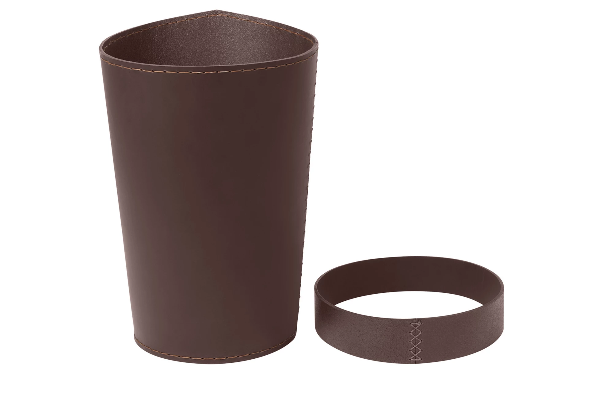 Alpine Waste Paper Bin in cowhide leather - Tan - Cowhide Leather