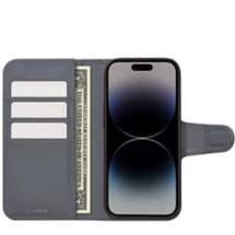iPhone 14 Pro Max用レザーウォレットケース（カードスロット付）