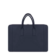 Leather Carry-on Luggage | Business Trip Bag LUCRIN - Navy Blue