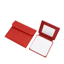 Square Leather Pocket Mirror - Customizable | Lucrin Geneva US