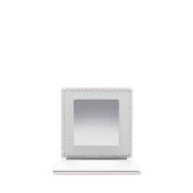 Square Pocket Mirror in Leather | Personalized by LUCRIN - White