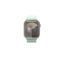 حزام ساعة Apple Watch بإبزيم دبوس وحواف مرسومة يدوياً - وصلة فضية